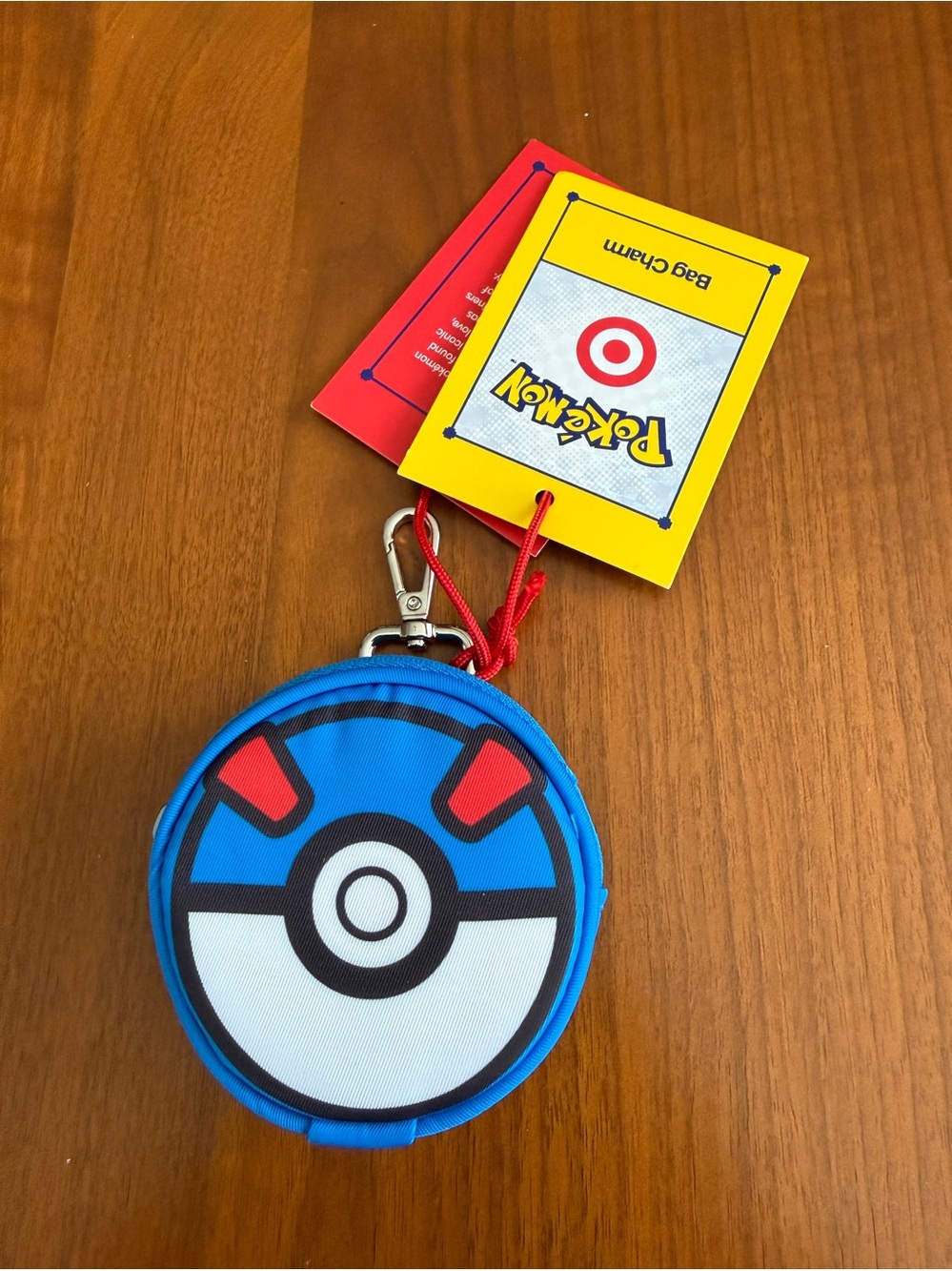 Pokémon x Target Poké Ball Bag Charm- Blue (NWT)